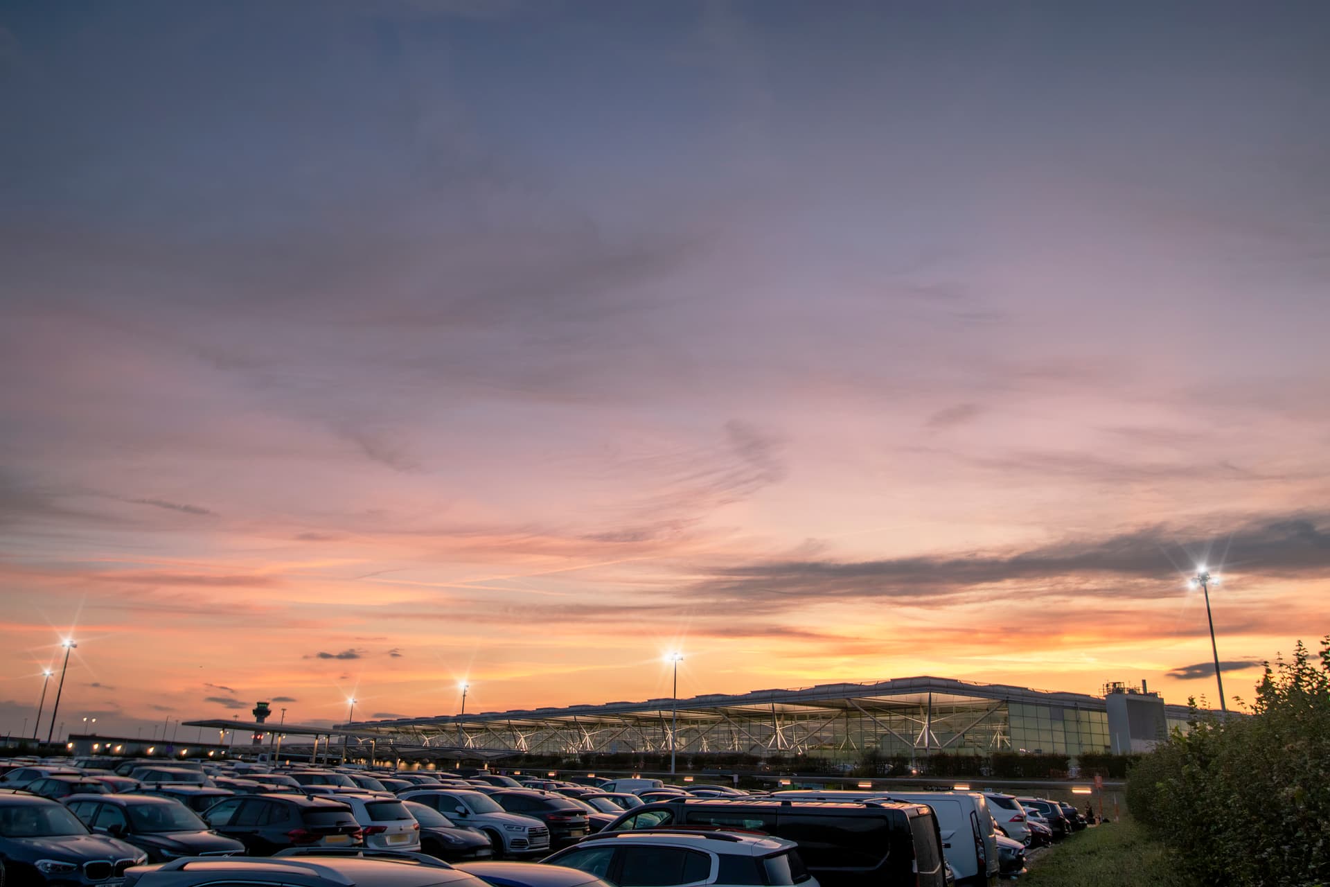 Sunrise Over Stansted Airport In Essex, UK